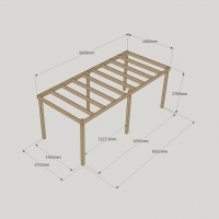 Box Pergola - 1.8m Width - Rutland Garden Furniture
