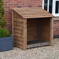 Greetham Log Store - 4ft Tall x 4ft Wide - Rutland Garden Furniture