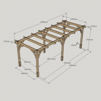 Premium Pergola - 2.4m Width