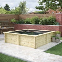 Raised Wooden Pond - Square - 640mm Height