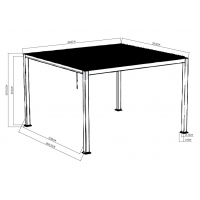 Metal Louvered Pergola - 3.5m x 3.6m