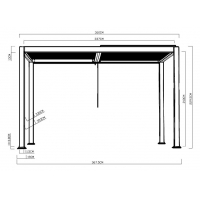 Metal Louvered Pergola - 3.5m x 3.6m