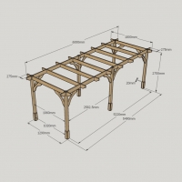 Premium Pergola - 1.8m Width