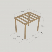 Box Pergola - 1.8m Width - Rutland Garden Furniture