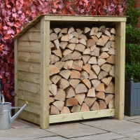 Greetham Log Store - 4ft Tall x 4ft Wide - Clearance - Rutland Garden Furniture