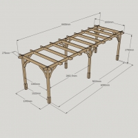 Premium Pergola - 1.8m Width