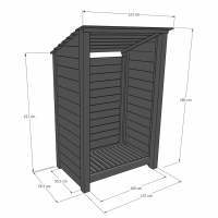 Greetham Log Store - 6ft Tall x 4ft Wide