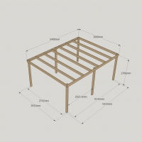 Box Pergola - 3m Width - Rutland Garden Furniture