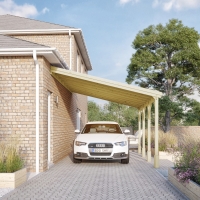 Felt Shingle Roof Carport - 2m Depth