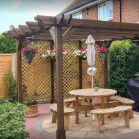 Double Premium Pergola - 4.2m Width - Rutland Garden Furniture