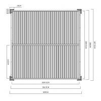 Metal Louvered Pergola - 3m x 3m