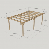 Garden Pergola - 3.6m Width