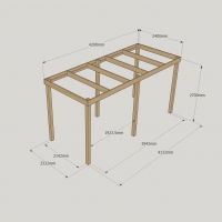 Box Pergola - 2.4m Width - Rutland Garden Furniture