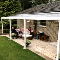 Wall Mounted Aluminium Pergola - 2.5m Depth