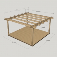 Double Premium pergola And Decking Kit