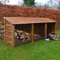 Empingham Log Store - 4ft Tall x 11ft Wide - Rutland Garden Furniture