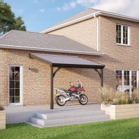 Felt Shingle Roof Carport - 3.5m Depth