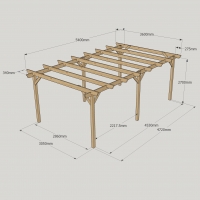 Garden Pergola - 3.6m Width