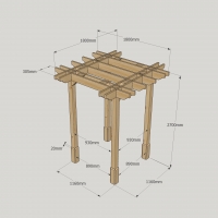 Double Premium Pergola - 1.8m Width - Rutland Garden Furniture
