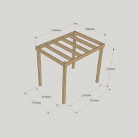 Box Pergola - 1.8m Width - Rutland Garden Furniture