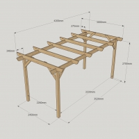 Garden Pergola - 3m Width