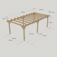 Garden Pergola - 3.6m Width