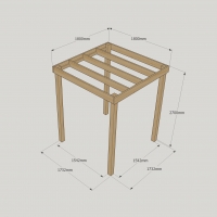 Box Pergola - 1.8m Width - Rutland Garden Furniture