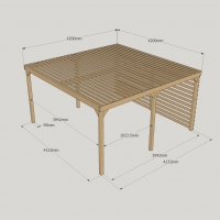 Shade Pergola - 4.2m Width - Rutland Garden Furniture