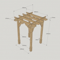 Premium Pergola - 1.8m Width