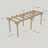 Garden Pergola - 3m Width