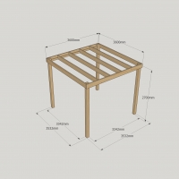 Box Pergola - 3.6m Width