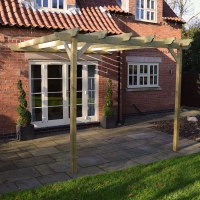 Wall Mounted Garden Pergola - 1.8m Depth