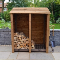 Cottesmore Log Store - 6ft Tall x 5ft Wide - Rutland Garden Furniture