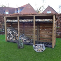 Empingham Log Store - 6ft Tall x 11ft Wide - Rutland Garden Furniture