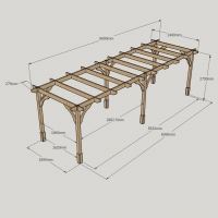 Premium Pergola - 2.4m Width