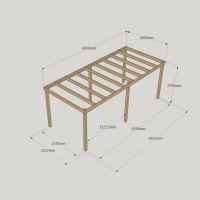 Box Pergola - 2.4m Width - Rutland Garden Furniture