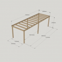 Box Pergola - 2.4m Width - Rutland Garden Furniture