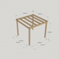 Box Pergola - 4.2m Width