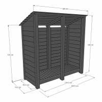 Hambleton Log Store - 6ft Tall x 6ft Wide
