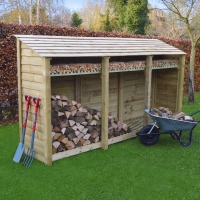 Empingham Log Store - 6ft Tall x 11ft Wide - Rutland Garden Furniture
