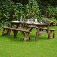 Oakham Rounded Picnic Table And Bench Set