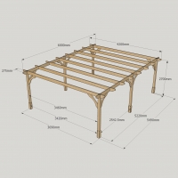 Premium Pergola - 4.2m Width
