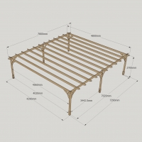 Premium Pergola - 4.8m Width