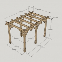 Premium Pergola - 2.4m Width