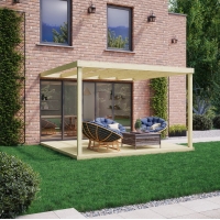 Wall Mounted Box Pergola And Decking Kit