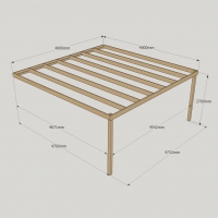 Wall Mounted Box Pergola - 4.8m Depth