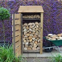 Burley Log Store - 6ft Tall x 3ft Wide - Rutland Garden Furniture