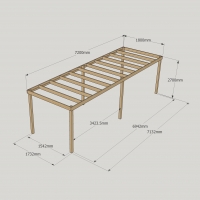 Box Pergola - 1.8m Width - Rutland Garden Furniture