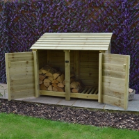 Cottesmore Log Store - 4ft Tall x 5ft Wide - Rutland Garden Furniture