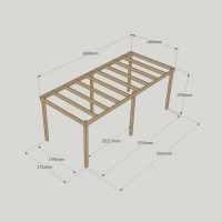 Box Pergola - 1.8m Width - Rutland Garden Furniture